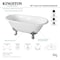 Aqua Eden Clawfoot Bathtubs, 60 L, 30.31 W, White/Oil Rubbed Bronze, Cast Iron VCTND603119NC5 - alternate 2